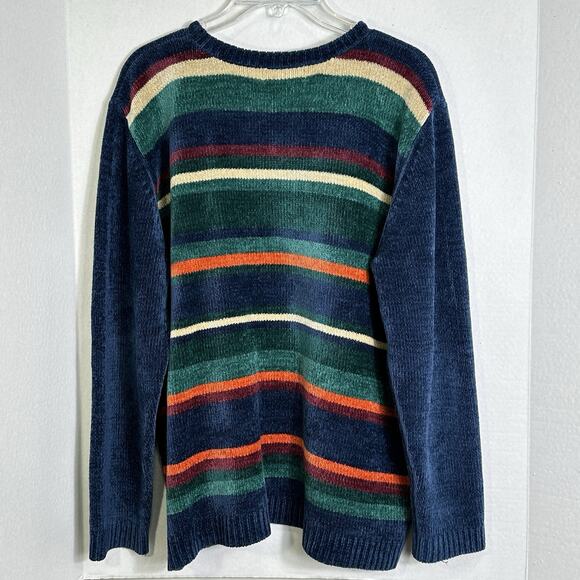 Alfred Dunner Woman 1X Sweater Knit Striped Floral Embroidered Pullover - Picture 3 of 10